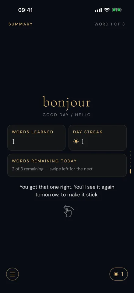 The end-of-day summary